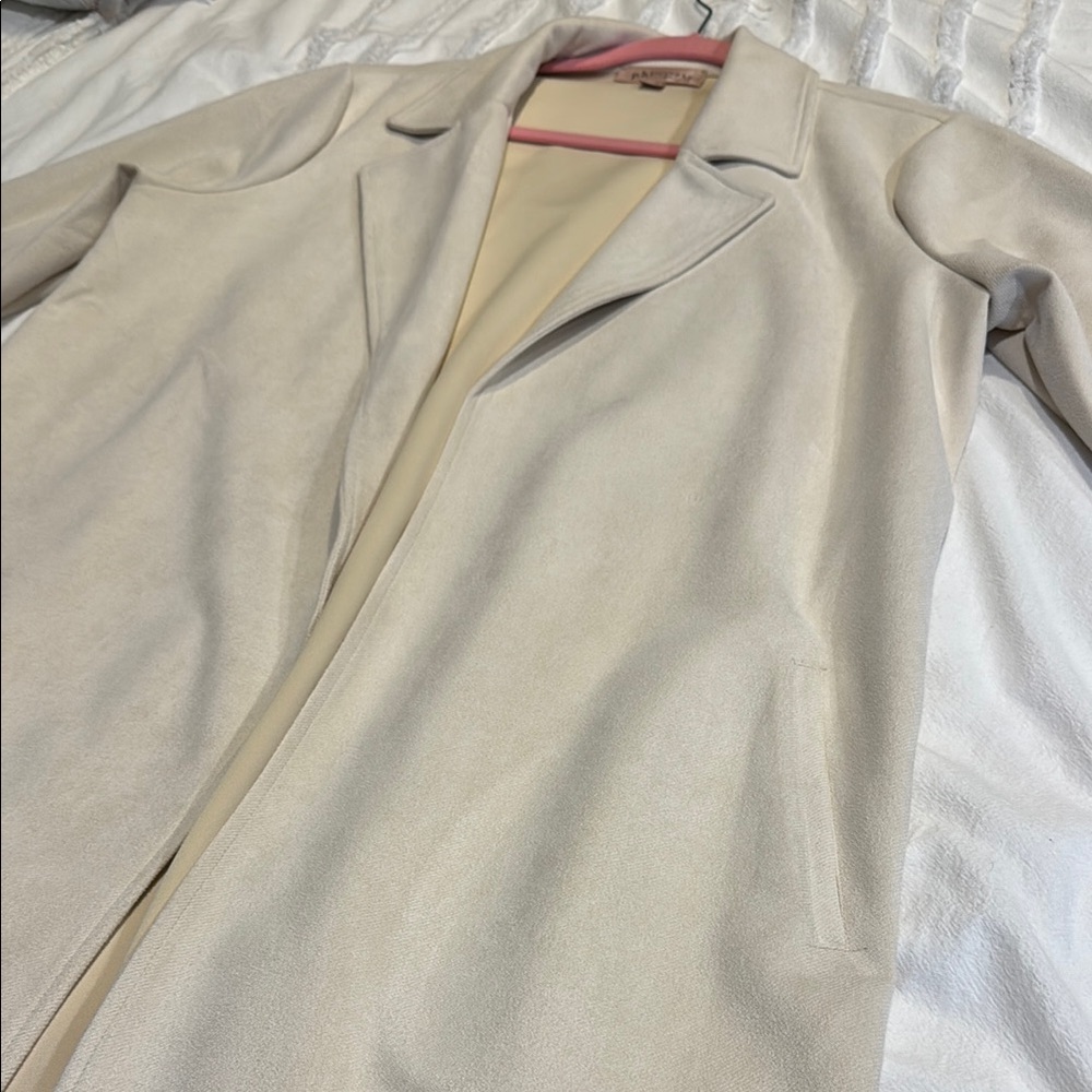 Philosophy Cream Long Blazer Classic Design